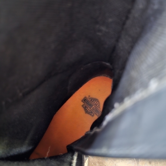 Harley Davidson Heights Black Leather Motorcycle Boots Women's, Metal, Size 8.5 - Picture 10 of 14